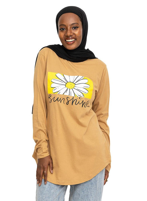 Biscuit Printed Long - Sleeve Design 12 - Khotwh
